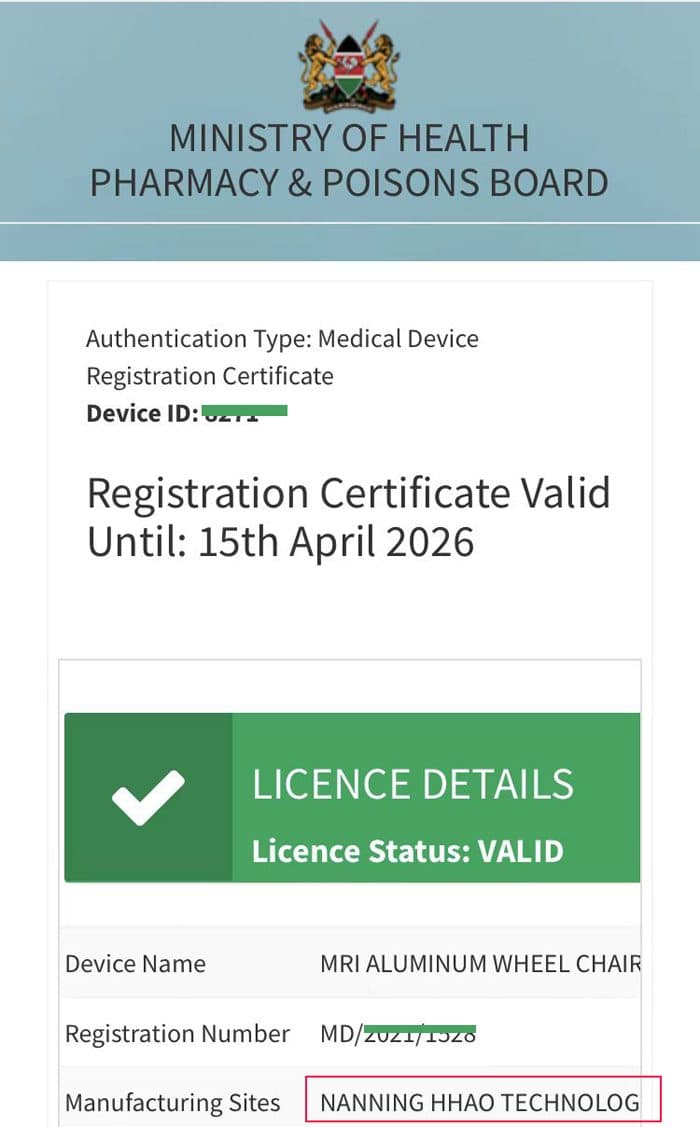 Kenya PPB registration