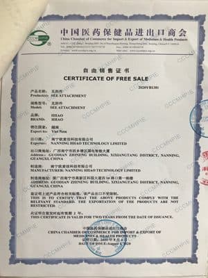 Vietnam certificate of free sale